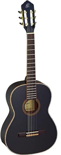 Ortega Guitars 7/8 Konzert Gitarre – Family Series – Inklusive Gig Bag – Fichte, Mahagoni, Schwarz (R221BK-7/8)