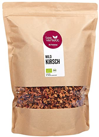 teeverliebt - Loser Früchtetee Wildkirsch 1000 g I Früchtetee lose I wild-fruchtig-frisch - Tee-Mischung maus kontrolliert biologischem Anbau I Bio lose 1 kg