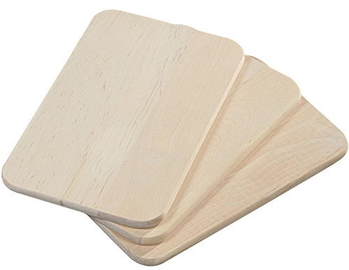 Kesper 69003 tabla de desayuno madera 23 x 15 x 1 cm, Marrón, pack of 3