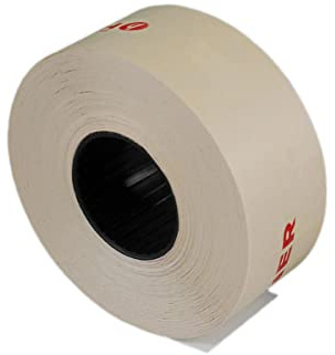 10 Rollen Preisetiketten 26x16RE weiss ablösbar | 11.000 Etiketten | Preisauszeichner Etiketten | Auszeichner Etiketten | HUTNER