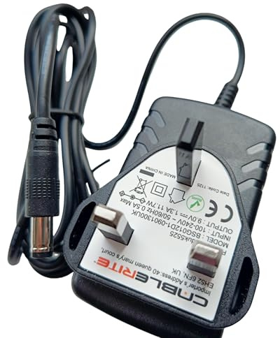 9v power supply adapter for Goodmans GDVD80W12 Portable DVD Player - plug psu cable