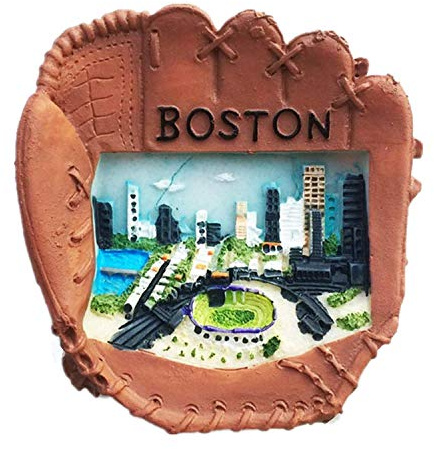 Kühlschrankmagnet im 3D-Baseballhandschuh-Stil, Boston-USA-Souvenir, Heim- und Küchendekoration, Magnetaufkleber, Boston Amerika, Souvenir, Geschenk