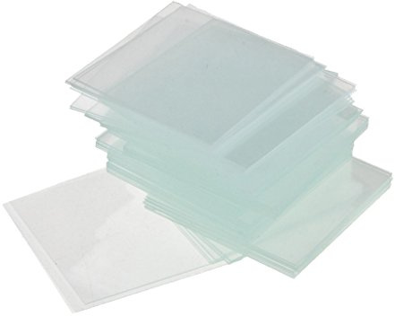 Shiwaki Leere Objektträger Aus Glas, 100 Teilig, Vorgereinigt, Quadratische Deckgläser, Deckgläser 24x24 Mm
