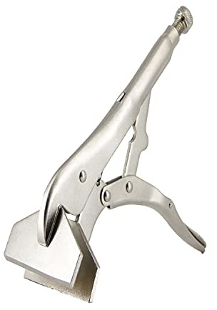 GOSWIFT 10-inch Locking Sheet Metal Clamp, Heavy Duty Sheet Metal Grip Tool, Heat-Treated Nickle Plated Welding Plier