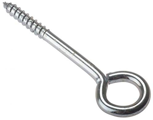 fiXte® 75mm BZP (3 inch) Steel Screw in Vine Eyes Silver (Pack of 40)