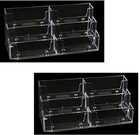 Soporte para tarjetas de visita acrílico para mostrador y dispensadores de escritorio (1 nivel, 2 niveles, 3 niveles, 4 niveles, 6 niveles, 8 niveles) (6 niveles estilo G)