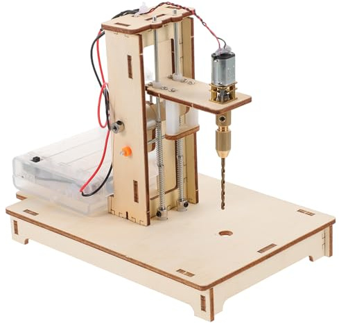 DIY Mini Drill Press Kit for Precise Drilling Holes | Wood Kit, Portable Scientific Learning for DIY Education Science Project, Miniature Drill Press