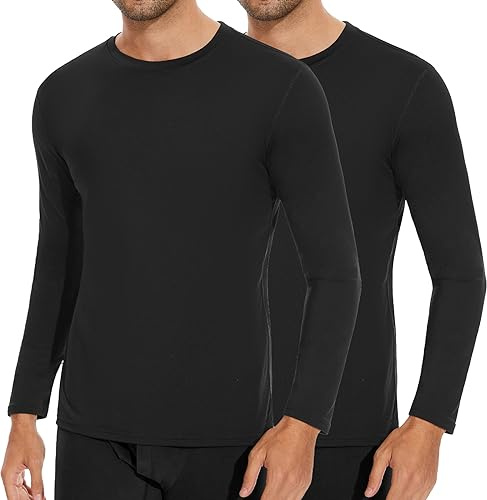 SIMIYA Herren Thermounterwäsche Oberteil Langarm Thermoshirt mit Innenfleece