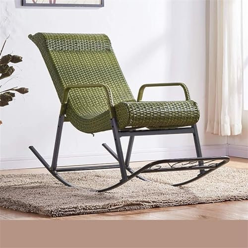 Leichter Siesta-Sessel für Erwachsene zu Hause, alter Mann, Loungesessel für den Außenbereich, Korbsessel für den Balkon, moderner Freizeitstuhl, Schaukelstuhl für den Außenbereich, Terrasse, Garten,