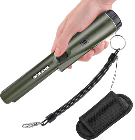 EXTSUD Metalldetektor,Tragbar Metallsuchgerät,Metallpointer Metall Pin Pointer IP66 Wasserdichter mit eingebautem LED Indicator/Alarm Licht/ 360° Scan/Holster für Goldmünze Hunt, Relikte, Schmuck