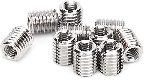 10pcs M6 to M10 Reducing Threaded Nuts - Internal M6 X 1.0, External M10 X 1.5, Length 12mm - Metal Reducer Nuts for Secure Connections