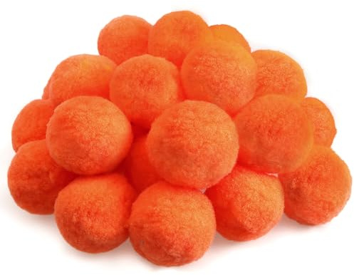 TOAOB 30 Stück 5 cm Orange Pompons zum Basteln Groß Pom Poms | Bälle Kunst Bommel für Dekorieren, Verzieren Nähen DIY Lustige Kreativen Handwerk