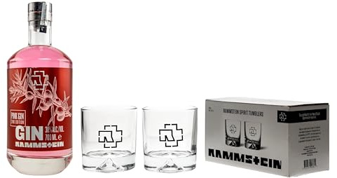 Rammstein® Pink Gin 2ND Edition 40% Vol. 0,7 Liter incl. 2 Rammstein Tumbler Set