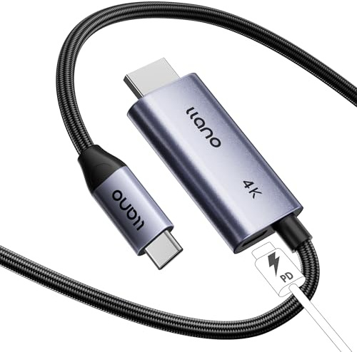 llano Cavo adattatore da Type-C a HDMI 2.0 con alimentazione PD, 4K, 2 m
