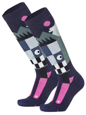 ATOMIC Comfort Ski-Socken in Deep Ocean - Größe 43-46 - Warme Skisocken mit Polsterung - Unisex Strümpfe - Kniestrümpfe mit nahtloser Zehenbox - Skistrümpfe aus Merinowolle, Polyester & Nylon