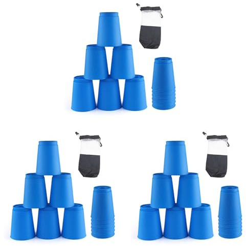 Foollusiie 36-Teiliges Schnellstapelbecher-Set für Kinder, Mini-Geschwindigkeitstrainingsspiel, Lustiges Stapelbecher-Schnellspiel für und Mädchen