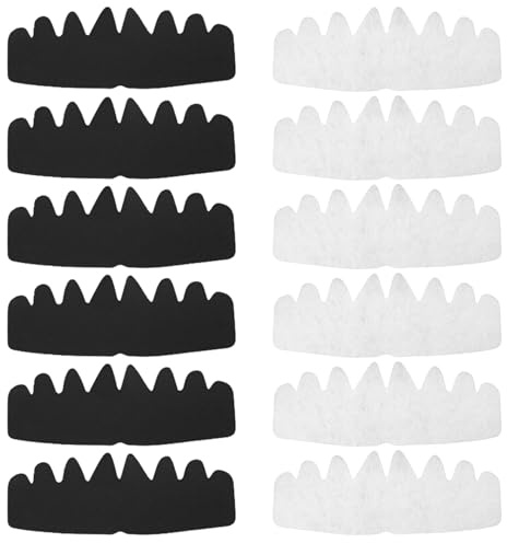 12 inserti per cappellini da baseball, inserti flessibili lavabili e riutilizzabili, in feltro, per cappello, fodera per sudore, inserti neri