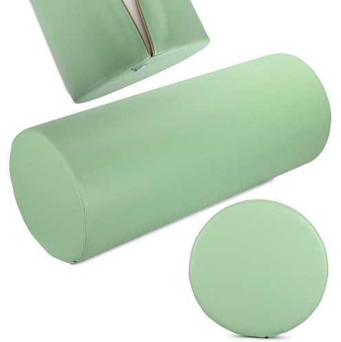 HABYS Lagerungsrolle Rund, Nackenrolle, Knierolle, Nackenkissen, Lagerungskissen für Massage & Therapie, Grün, 100x40