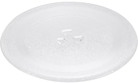 FIXOSHEE Plato Microondas Vidrio Resistente Diámetro Repuesto para Hornos Giratorio Fácil Instalación