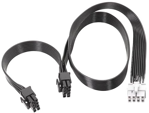 alloneslife Cable de alimentación de tarjeta gráfica de 18 AWG de 8 pines para fuente de alimentación serie Km3/a dos cables divisores de 60 cm, diseñado para jugadores y entusiastas de la computadora
