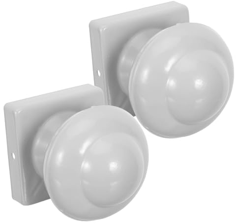 Hemobllo Lot de 2 Capuchons de Poteaux de Clôture en Fer 80X80 MM Épaisseur 08 MM Blanc Embouts Décoratifs pour Jardin et Terrasse Fixations Protectrices pour Poteaux Robustes