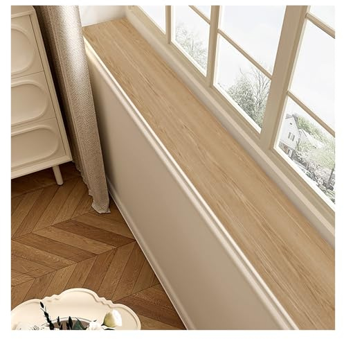 WAHHWF Tappetino per Davanzale Protezione per davanzale in Pelle Effetto Legno Vintage, Tappetino Impermeabile per davanzale con Supporto Antiscivolo(Style A,4x114.2in/10x290cm)