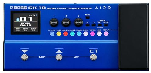 BOSS GX-1B | Ultra-Portable Bass Effects Processor | Packed with Iconic Amps & Effects | Premium AIRD Sound Engine | Ideal for Beginner Bassists | Bluetooth Connectivity | Flexible Power Options