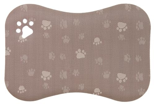 Comart - Tappeto Sottociotola Doggy - 40x60 cm - Cani e Gatti - Zampe Beige