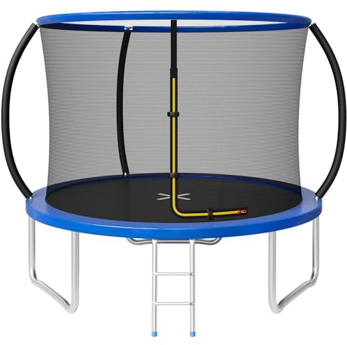JUMMICO Trampolín para Exteriores Ø 183/228/290/360 cm Juego Completo con Red de Seguridad, Escalera, Cubierta para los Bordes y Accesorios de Montaje, Trampolín de jardín para niños