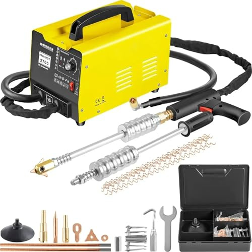 Furvveerr Tire Clou Carrosserie 220V, Outil Poste de Debosselage Carrosserie pour Réparation de Bosses,6 Modes&Soudage Auto par Induction pour Voitures (GYS2600)
