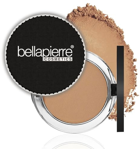 bellapierre Compact Mineral Foundation SPF 15 | Vegan und tierversuchsfrei | Hypoallergen | Vollständige Abdeckung – 10 Gramm - Nutmeg
