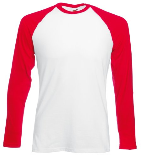Fruit of The Loom Long Sleeve Baseball Tee T-Shirt Homme (Lot de 1)