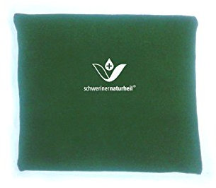 Wärmekissen mit 100% Moorfüllung und Fleecebezug Olivgrün, Wärmflasche