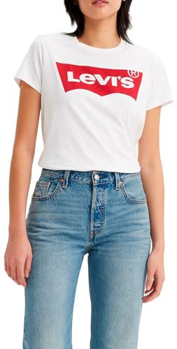 Levi's The Perfect Tee, T-Shirt Donna, Batwing White, M