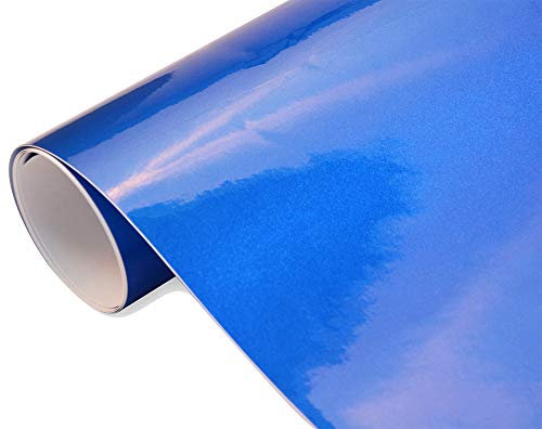 Neoxxim 13,5€/m2 Premium - Auto Folie - Hochglanz METALLIC Blau 1500 x 150 cm Folie - blasenfrei Lackfolie Lackschutzfolie