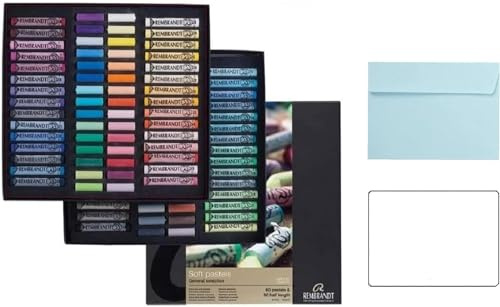 Rembrandt Weiche Pastellkreiden - Box mit 120 Farben,Allgemeine Auswahl, 60 STK. 1/2 Sticks + 60 STK. 1/1 Sticks