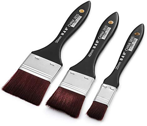 3Stück Aquarell Acryl Flachpinsel Breit Set für Künstler Malen,Breiter Pinselset Groß Acrylfarben Pinsel Ölfarben Bürste Malerpinsel Lasurpinsel Lackpinsel Ölmalpinsel für Malerei Ölmalerei 20/40/50mm
