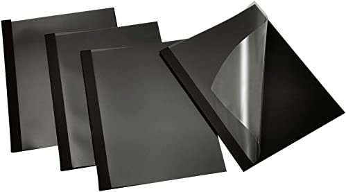 RAYSON Thermo-bindemappen, 6 mm, 50 Blatt, A4, Schwarz, Packung mit 25 Stück