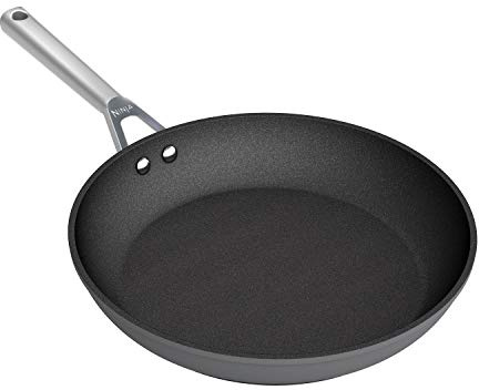 Ninja ZEROSTICK Premium Cookware 24cm Frying Pan, Long Lasting, Non-Stick Hard Anodised Aluminium, Induction Compatible, Oven Safe to 260°C, Cast Stainless Steel Handle, Grey C30024UK