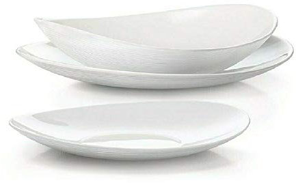 cosedacasa Servizio Piatti da tavola da 6 o 12 Persone da 18 o 36 Pezzi Bormioli prometeo-36 Pezzi