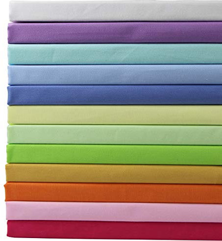 aufodara 12 Stück Stoff Baumwollstoff Stoffpakete Patchwork, 19,6 x 17,7 Inch Baumwolle Stoffe zum Nähen, Stoffpaket zum Quilten DIY Dekoration Basteln Handwerken (Einfarbige 12-A)