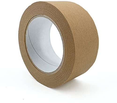 IMBALLAGGI 2000 - Nastro Carta Riciclata, 1 Pezzo 5cm x 50mt, Nastro Adesivo Pacchi per Scatole, Scatoloni e Cartoni, Trasloco e Spedizioni - Nastro Imballaggio Carta Ecologico, Resistente e Durevole