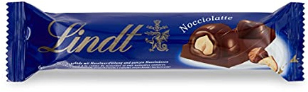 Lindt Schokolade Nocciolatte Riegel | 18 x 35 g Riegel | Vollmilch Schokoladenriegel mit einer ganzen Haselnuss eingebettet in Haselnusscreme | Großpackung | Schokoladengeschenk | Schokoriegel