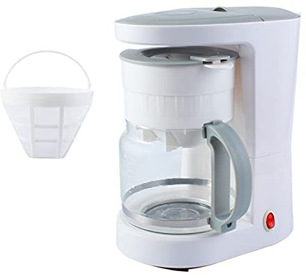 TOMYEUS Cafetera Mini fabricante de café con goteo eléctrico Hogar semiautomático for elaboración de té de preparación de té americano Máquina de café Espresso Con un filtro permanente duradero.
