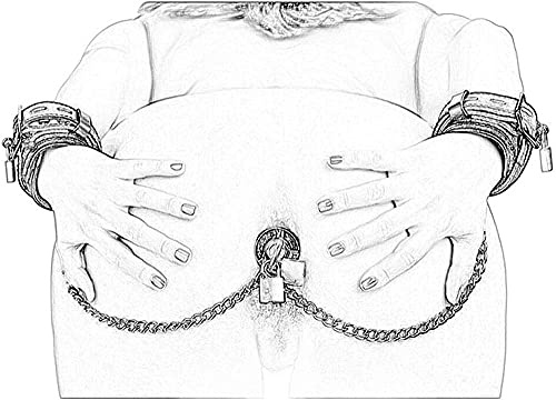 Metall Handschellen Mit Analplug Mit Schloss, 60Cm Lange Ketten Rostfreier Stahl Manschetten Für Handgelenks Fesseln Fetisch Sexspielzeug Für Paare Und Liebhabe