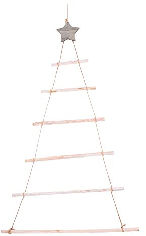 MAGICLULU Weihnachtsbaum Wanddeko Mit Holzleiter Handgefertigte Hängende Dekoration Für Weihnachten Vielseitig Einsetzbar Für Festliche Anlässe Und Kreative Gestaltung