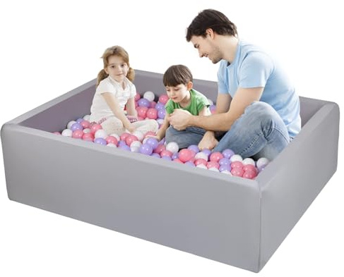 MODEREVE Ball Pits for Toddlers, Large Baby Ball Pit 47x35 Rectangular Soft Foam Ball Pit Pool Playpen Ideal Gift for Kids - Balls Not Included