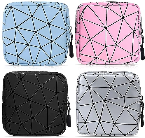 YIDM Tampon Aufbewahrung Damenbinde Aufbewahrungstasche: 4 Stücke Tampon Binden Aufbewahrung, Perioden Tasche Klein, Tampons Aufbewahrung Damenbinde Organizer für Damenbinde, Tücher, Lippenstift