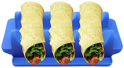 JPSDOWS Supporto per Rack Taco | Griglia da Forno Taco Shell,Vassoio da Portata in Silicone per Uso Alimentare a Forma di W Taco Rack Sicuro per microonde per Tavolo da Pranzo