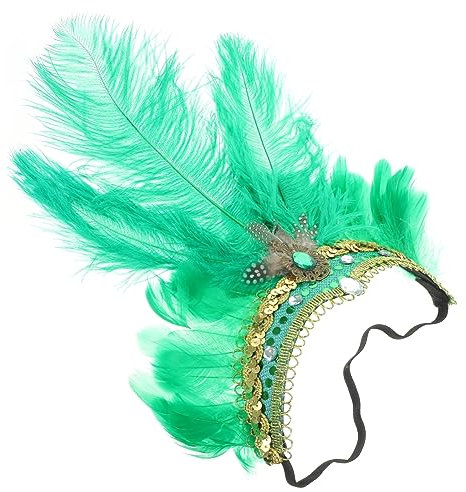 FRCOLOR Karnevals Feder Headwear Frauen Stirnband Karnevals-fascinator-kopfschmuck Kopfschmuck Aus Federn Dekoratives Stirnband Pfau Feder Stoff Charmant Haarschmuck Fräulein